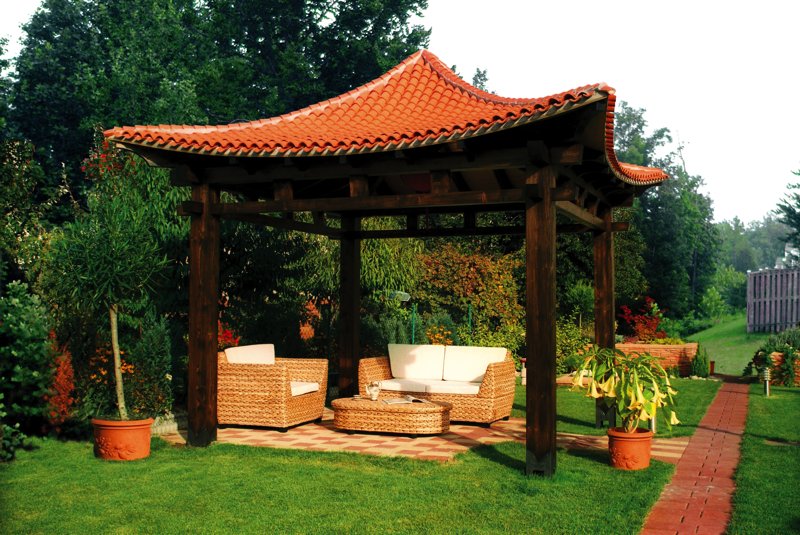 Fa kerti pavilon