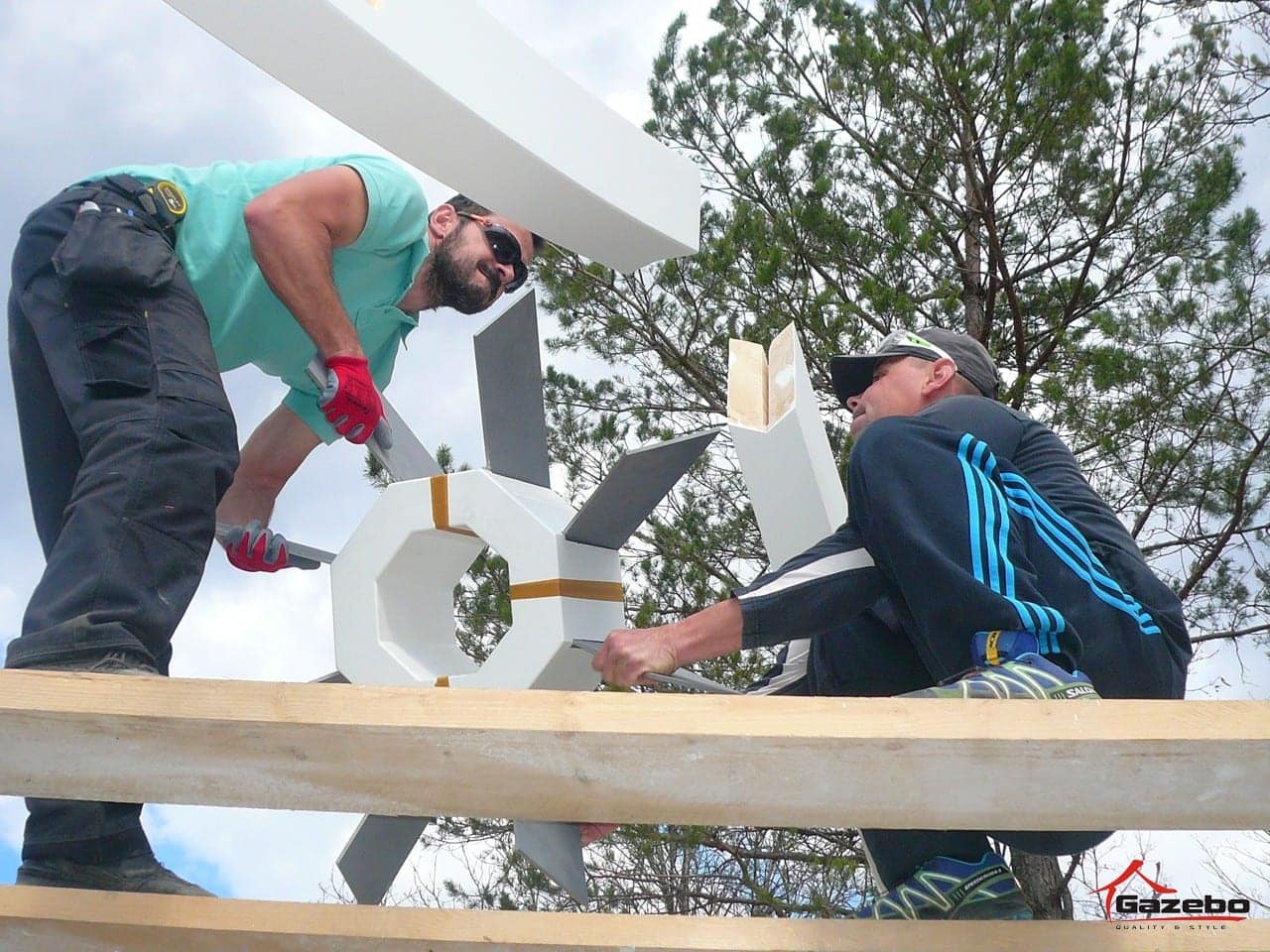 Victoria fából készült kerti pavilon – szerelés