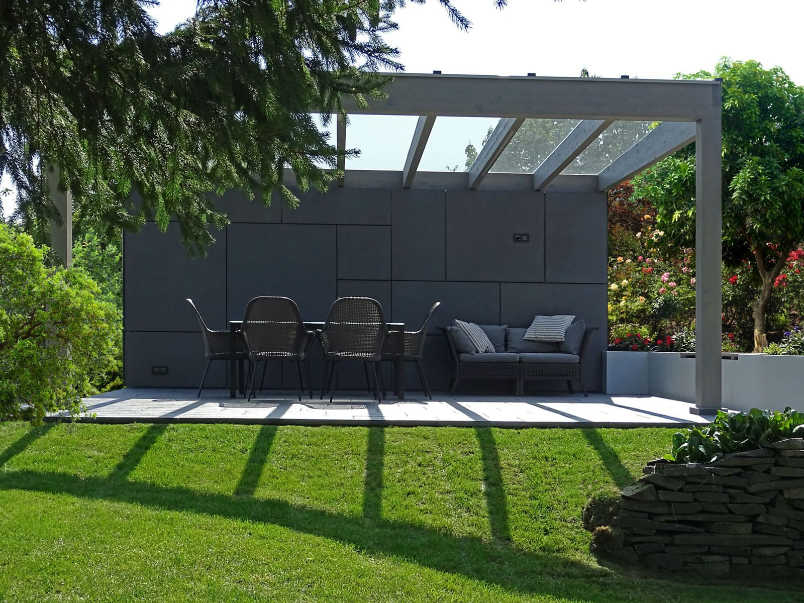 Drevena pergola milano